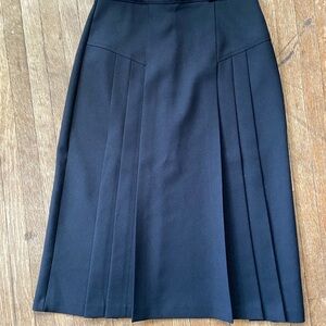 Women's Black A-Line Pleated Skirt